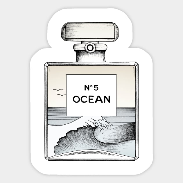 Ocean No5 Sticker by Barlena